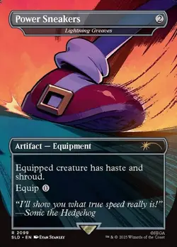 1x FOIL Power Sneakers - Lightning Greaves MTG SLD Sonic Secret Lair NM - Image 1