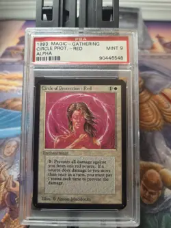 Circle of Protection Red MTG Magic the Gathering Alpha PSA 9 Vintage Old School - Image 1