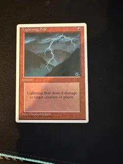 Lightning Bolt #226 (LP) Fourth Edition 4ED Magic MTG - Image 1