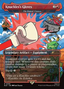 1x FOIL Knuckles's Gloves The Reaver Cleaver MTG SLD Sonic Secret Lair NM - Image 1