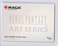 Gold Stamp Art Series Sageâ€™s Nouliths mtg Final Fantasy 5/53 - Image 3