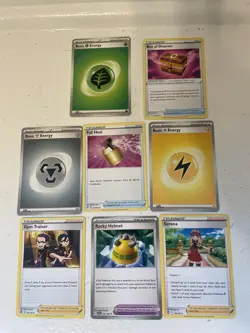 Pokémon 50 Trading Card Lot 6 Holo Foil Cards / Energy Cards/ Trainer Cards - Image 10