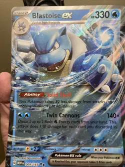 Blastoise ex 009/165 Scarlet & Violet 151 Pokemon Card Near Mint JUMBO Oversized - Image 1