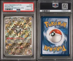 Pokemon Center Magnet Magneton 159 Promo Surging Sparks PSA 10 - Image 1
