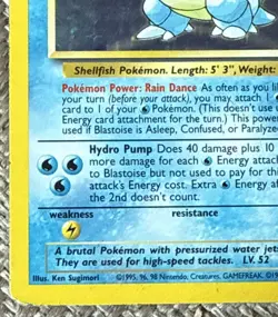 Blastoise 2/102 Base Set Holo Rare Pokemon Card 1999-2000 WOTC TCG HP - Image 5