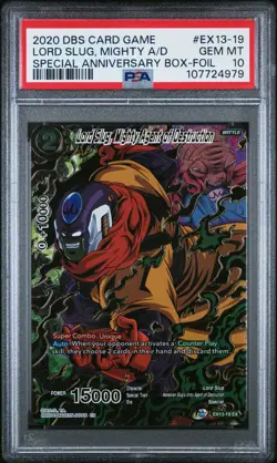 Lord Slug Mighty Agent of Destruction Gold Stamp Dragon Ball Super Card PSA 10 - Image 1