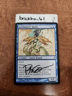 Signed Spellstutter Sprite Lorwyn Card 089/301 Regular Common Rebecca Guay - Image 1