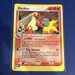 Blaziken 3/109 EX Ruby & Sapphire Rare Holo Pokemon Card - Image 1