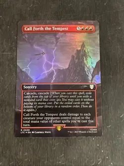 MTG Call Forth the Tempest - BORDERLESS FOIL - NM/M - Unlplayed - Image 1