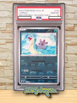 PSA 10 Lapras 131/165 Master Ball Reverse Holo 151 Pokemon Card Japanese M21 - Image 1