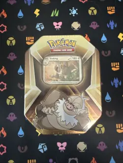 Pokemon  Triple Whammy SLAKING Tin 3 Booster Packs 3 Foil Cards TCG New & Sealed - Image 1