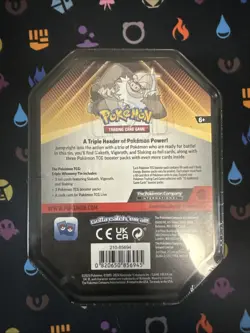 Pokemon  Triple Whammy SLAKING Tin 3 Booster Packs 3 Foil Cards TCG New & Sealed - Image 2