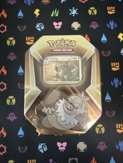Pokemon  Triple Whammy SLAKING Tin 3 Booster Packs 3 Foil Cards TCG New & Sealed - Image 1