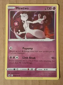 Pokemon Mewtwo 59/159 Crown Zenith Holo NM-MTSee Pictures - Image 1