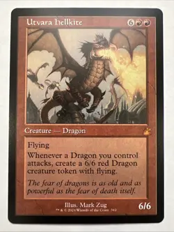 MTG Utvara Hellkite (Retro Frame) Ravnica Remastered NM - Image 3