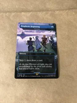 MTG Final Fantasy Prophetic Beginning Preordain P 0039 Extended Art Promo Card - Image 1