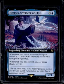 2025 Magic MTG Final Fantasy Hermes Overseer of Elpis EA Commander Foil Rare 141 - Image 1