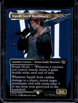 2025 Magic MTG Final Fantasy Squall SeeD Mercenary BL Rare #0402 - Image 3