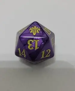 Throne Of Eldraine Purple gold Oversized Spindown Die MTG counter life dice - Image 6