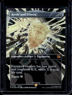 2025 Magic MTG Final Fantasy Aettir and Priwen BL Rare Foil #0350 - Image 3