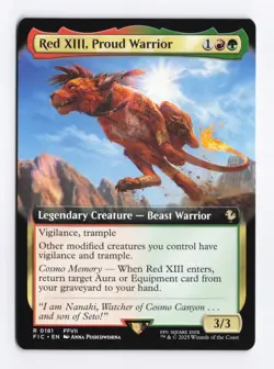 Red XIII, Proud Warrior (Extended Art) (R) MTG Commander Final Fantasy (FIC) EN - Image 1