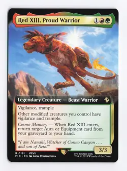 Red XIII, Proud Warrior (Extended Art) (R) MTG Commander Final Fantasy (FIC) EN - Image 3