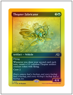 1x Thopter Fabricator, First Place Foil, Aetherdrift, MTG NM - Image 2