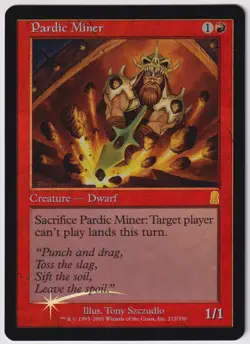 MTG Foil 1X Pardic Miner X1 Odyssey Magic - LP with light ding - Image 1