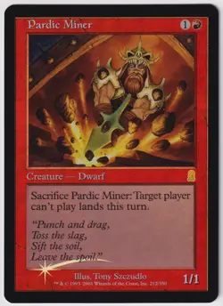 MTG Foil 1X Pardic Miner X1 Odyssey Magic - LP with light ding - Image 3