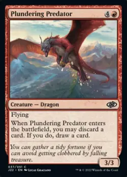 Plundering Predator, Jumpstart 2022, Near Mint x 1 MTG - Image 1