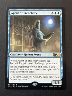 English - 1 x MTG Agent of Treachery Core Set 2020 343/361 LP - Image 1