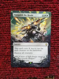 Vanquish the Horde MTG Final Fantasy Commander Hand Painted Extended Altered Art - Image 1