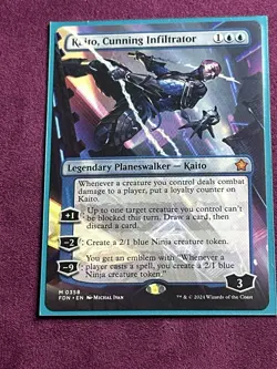 MTG Kaito, Cunning Infiltrator (Borderless) [Foundations] - Image 1