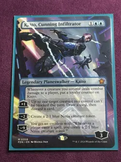 MTG Kaito, Cunning Infiltrator (Borderless) [Foundations] - Image 14
