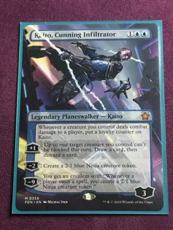 MTG Kaito, Cunning Infiltrator (Borderless) [Foundations] - Image 15