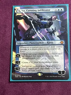 MTG Kaito, Cunning Infiltrator (Borderless) [Foundations] - Image 16
