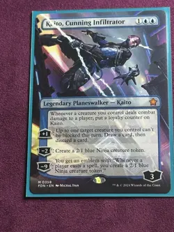 MTG Kaito, Cunning Infiltrator (Borderless) [Foundations] - Image 6