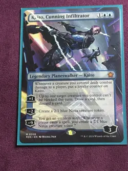 MTG Kaito, Cunning Infiltrator (Borderless) [Foundations] - Image 7