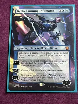 MTG Kaito, Cunning Infiltrator (Borderless) [Foundations] - Image 9