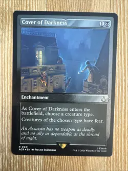 Magic The Gathering MTG COVER OF DARKNESS ETCHED FOIL Assassin's Creed NM - Image 1