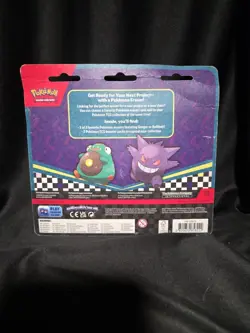 Pokemon 2024 Back To School Eraser Blister GENGAR w/ 2 Sealed Booster Packs NEW! - Image 2
