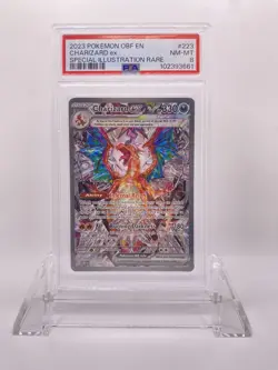 2023 POKEMON OBF EN-OBSIDIAN FLAMES SPECIAL ILLUSTRATION RARE CHARIZARD EX PSA 8 - Image 3