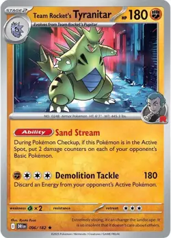 Team Rocket's Tyranitar 096/182 Sv10: Destined Rivals Holo - Image 1