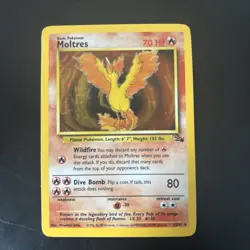 Pokémon TCG Moltres Fossil 12/62 Holo 1999-2000 Wizards Base Set Copyright Holo - Image 12