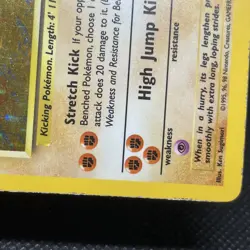 Hitmonlee #7 7/62 Fossil Unlimited Holo Rare Vintage WOTC Pokémon Card - MP - Image 9