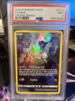 2023 Pokemon SWSH Crown Zenith Mew Galarian Gallery #GG10/GG70 PSA 9 - Image 3