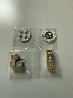 Pokemon TCG Gold Metal Dice & Damage Counter Coins - Charizard UPC - NEW! - Image 3