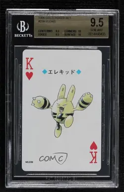 Elekid (King of Hearts) Gold Ho-Oh Back Pokemon Poker Card BGS 9.5 GEM MINT 1999 - Image 1
