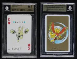Elekid (King of Hearts) Gold Ho-Oh Back Pokemon Poker Card BGS 9.5 GEM MINT 1999 - Image 3