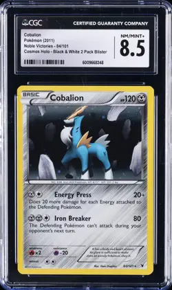 2011 POKEMON - NOBLE VICTORIES COSMOS HOLO - B&W 2 PACK BLISTER COBALION CGC 8.5 - Image 1